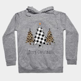 Merry Christmas Fabric Trees Hoodie